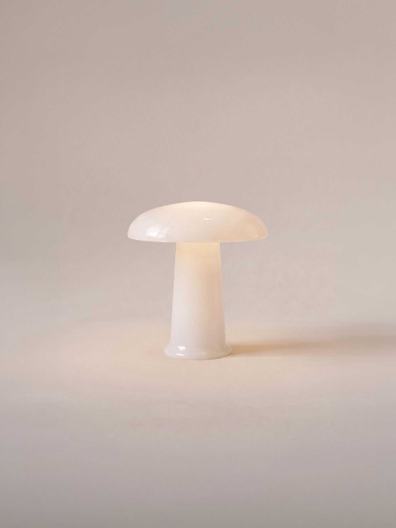 Cera Mini Portable Lamp | White Glass