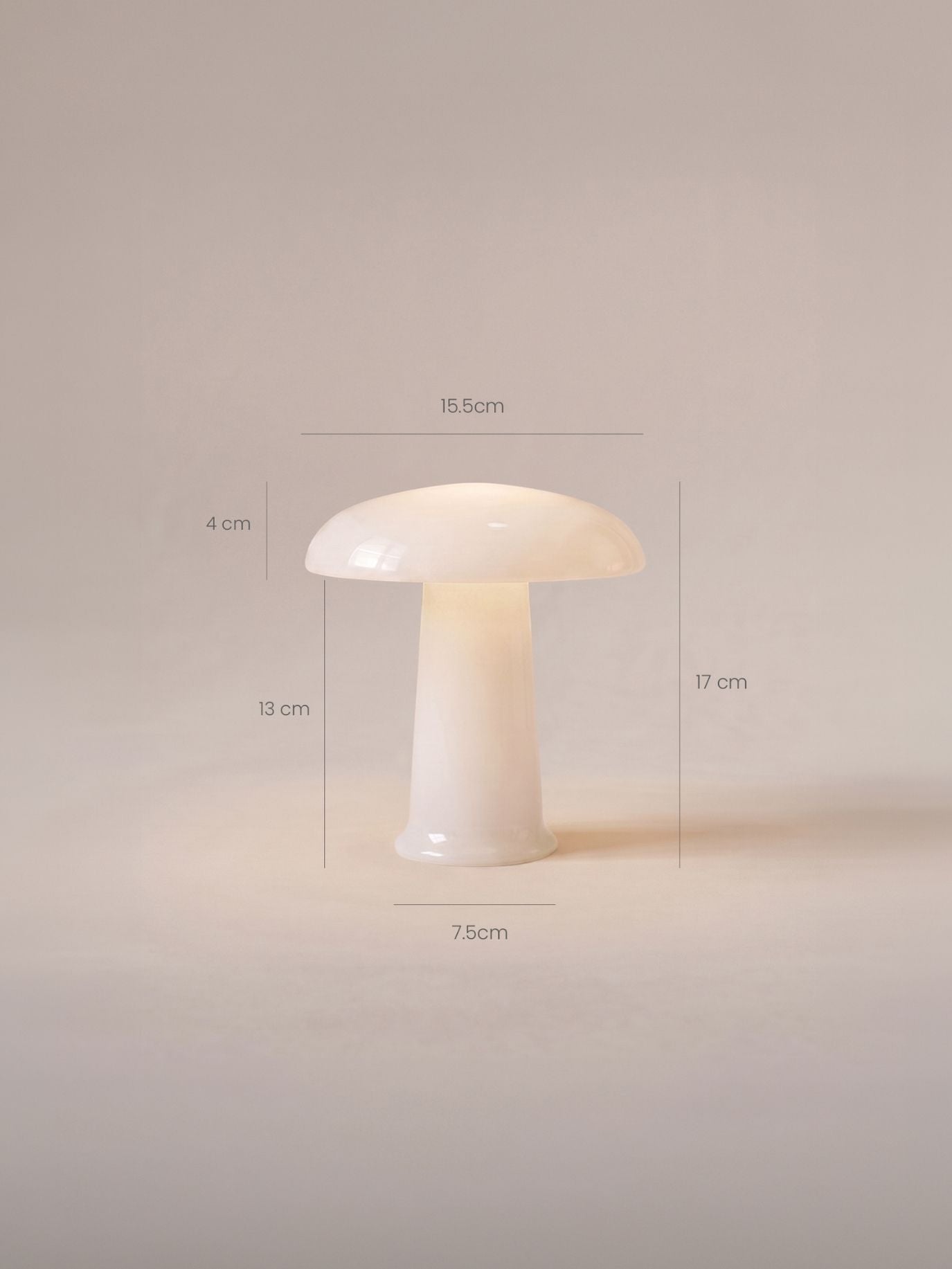 Cera Mini Portable Lamp | White Glass