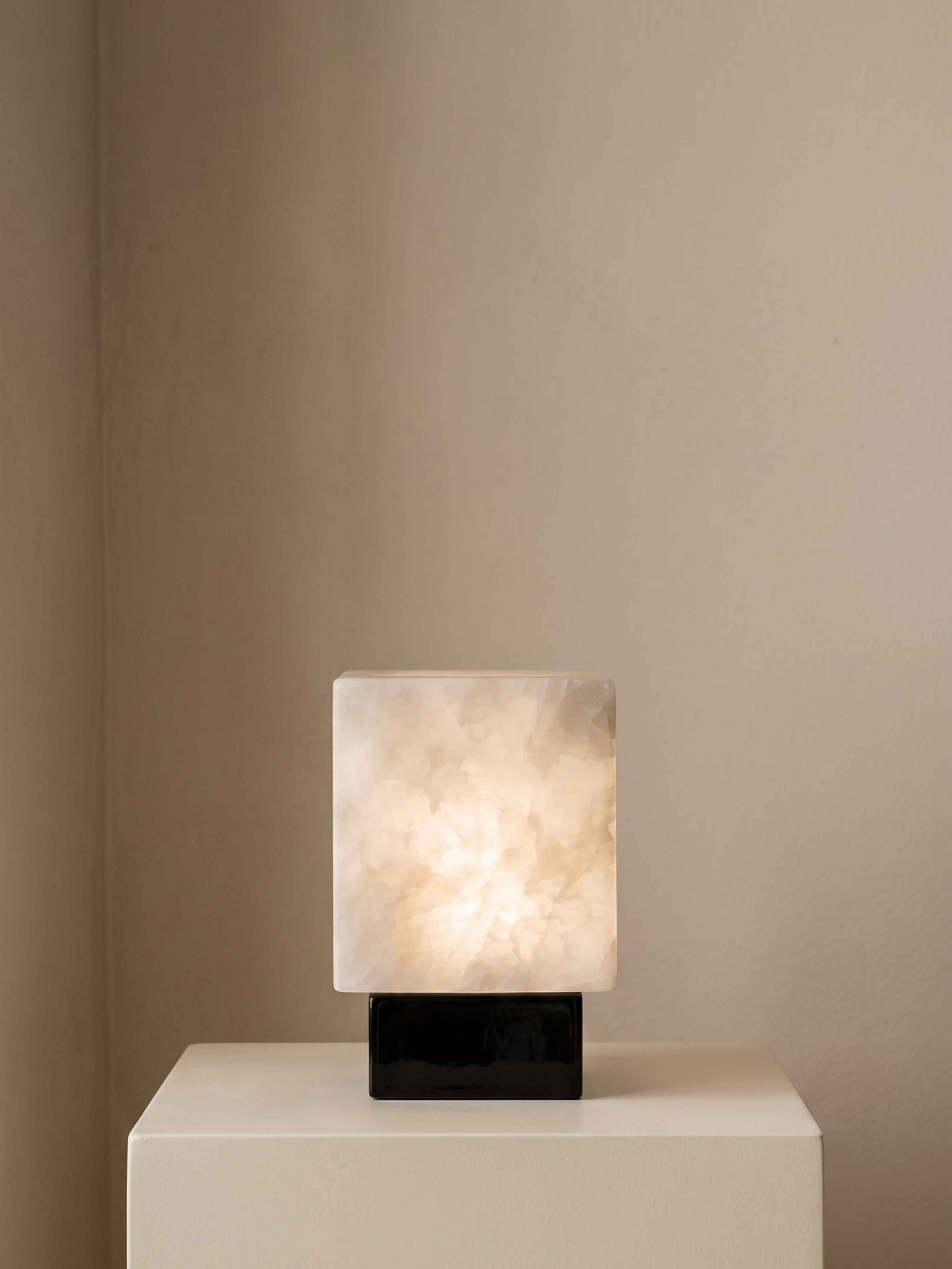Bogen-Mini-Traglampe | Alabaster