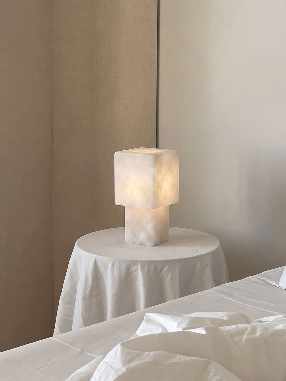 Forma Portable Lamp | Alabaster