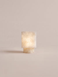 Forma Mini Portable Lamp | Alabaster