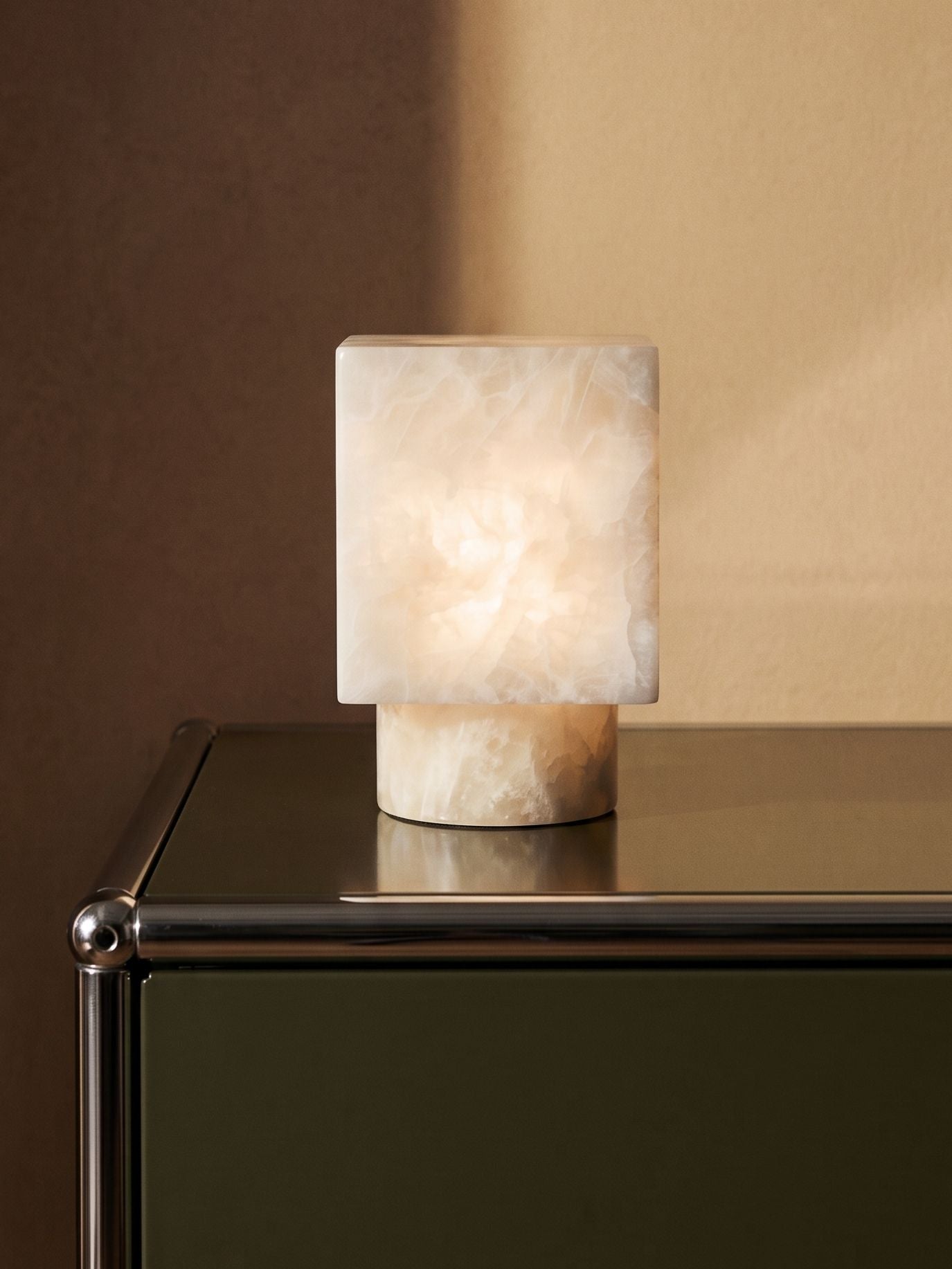 Forma Mini Portable Lamp | Alabaster