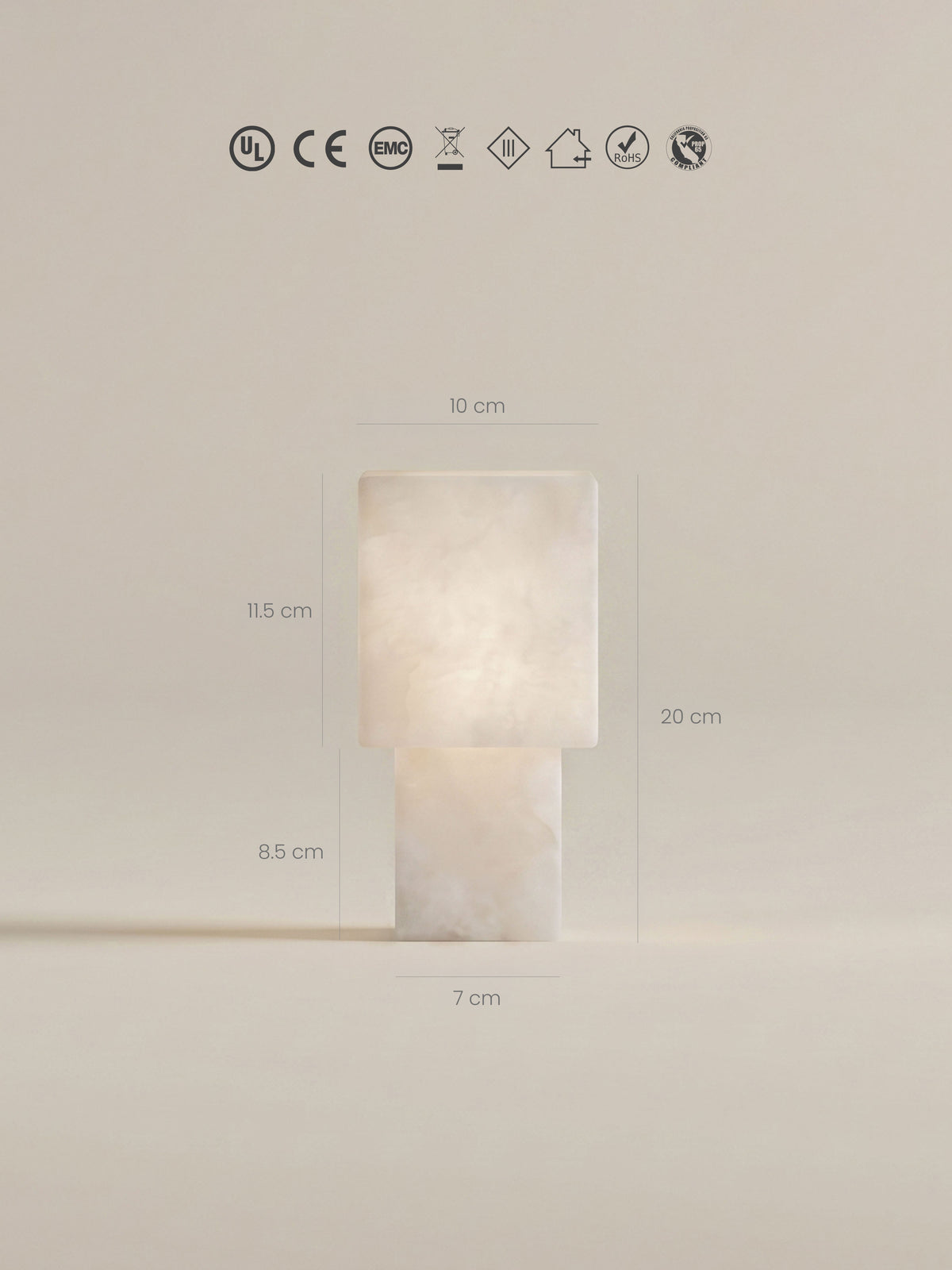 Forma Portable Lamp | Alabaster