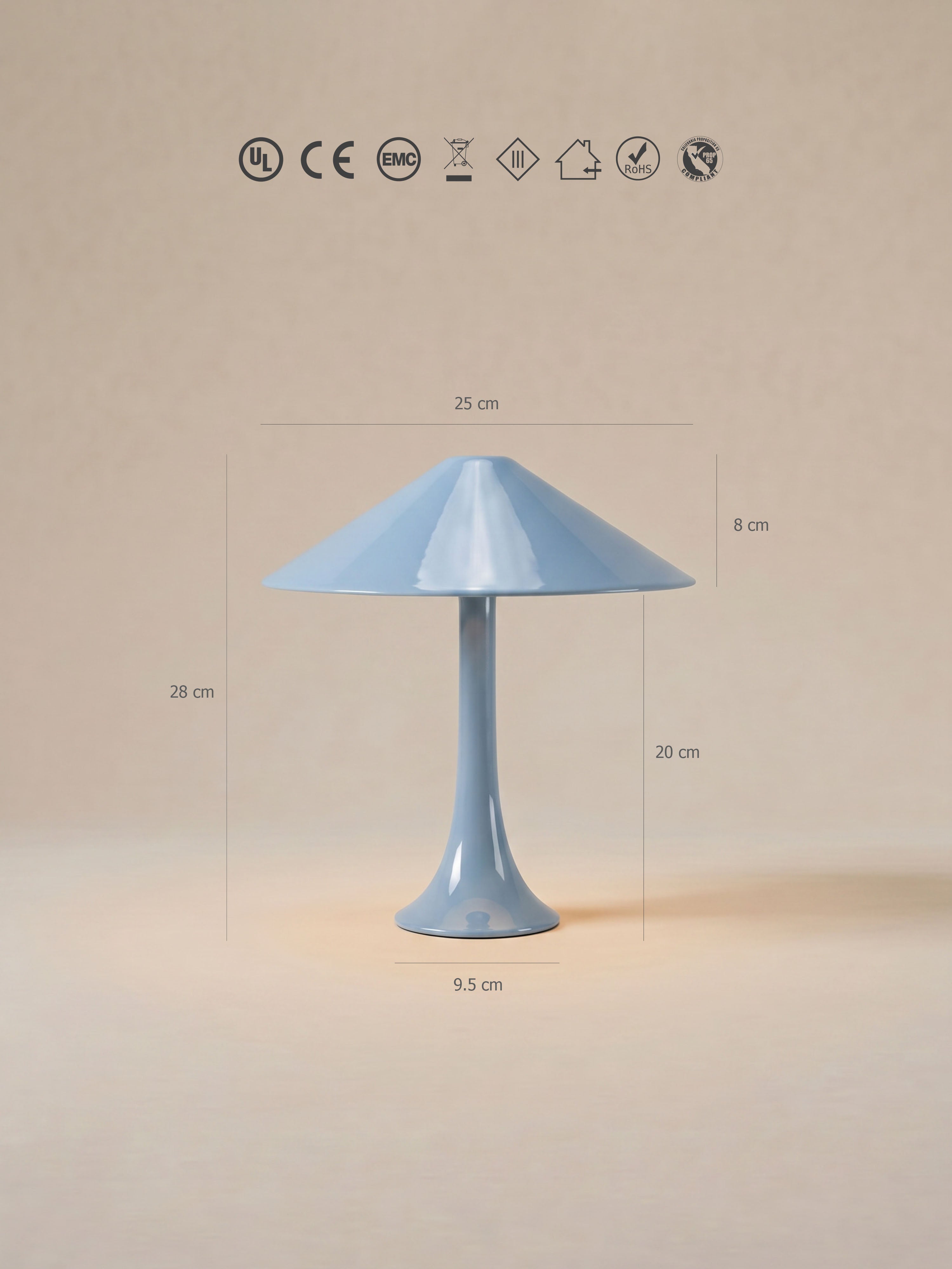 Nova Large Portable Lamp | Blossom Blue