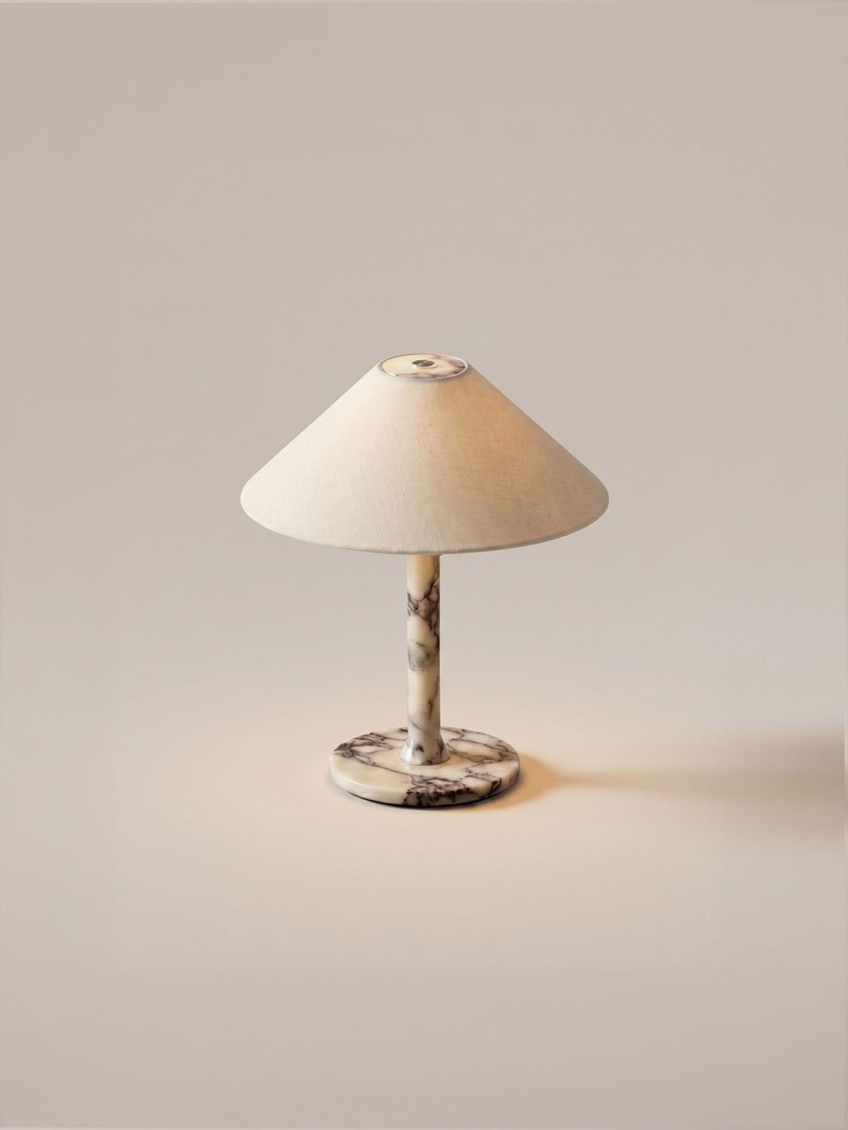 Rossa Tragbare Lampe | Calacatta Viola & Leinen