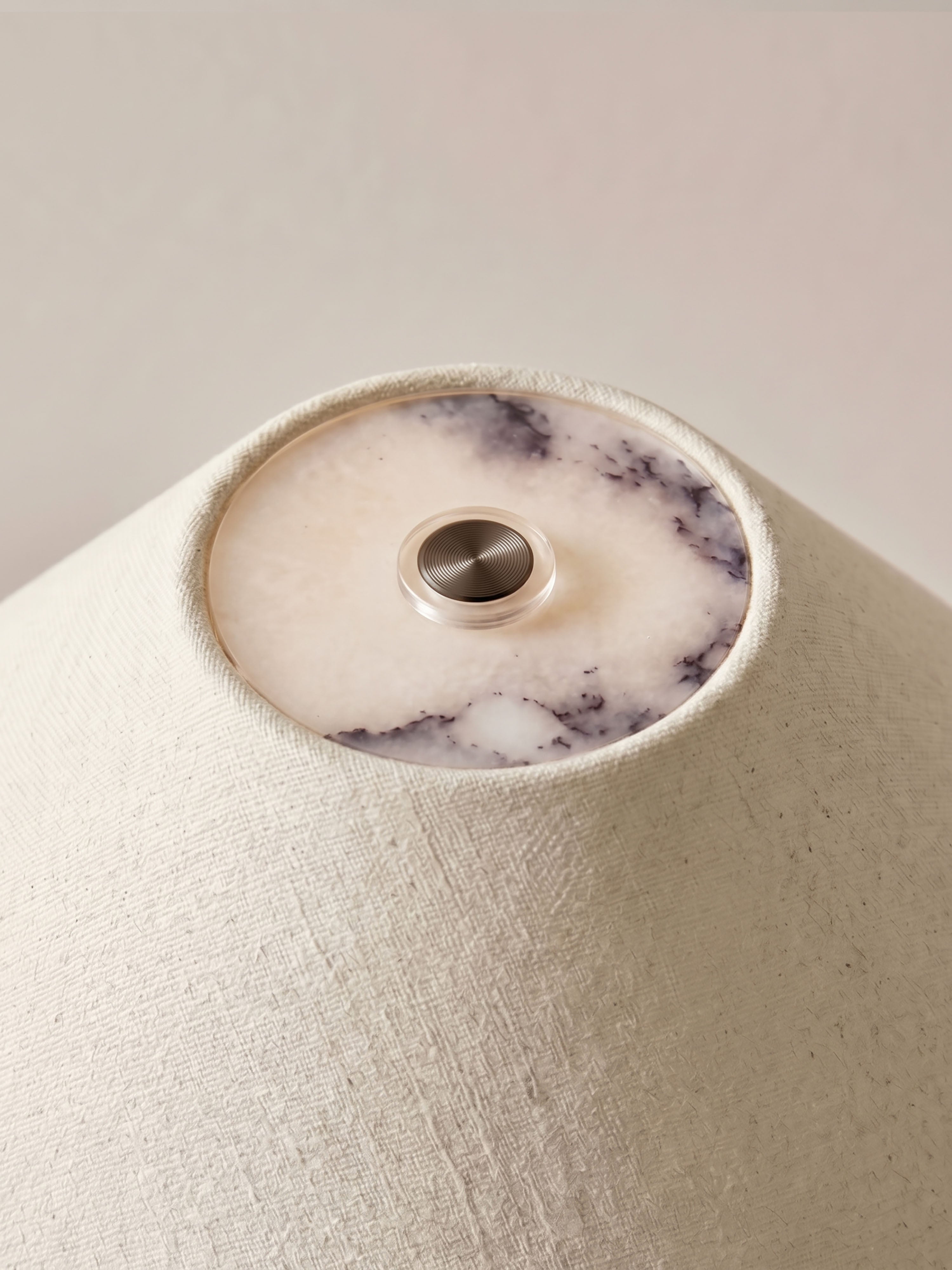Rossa Tragbare Lampe | Calacatta Viola & Leinen