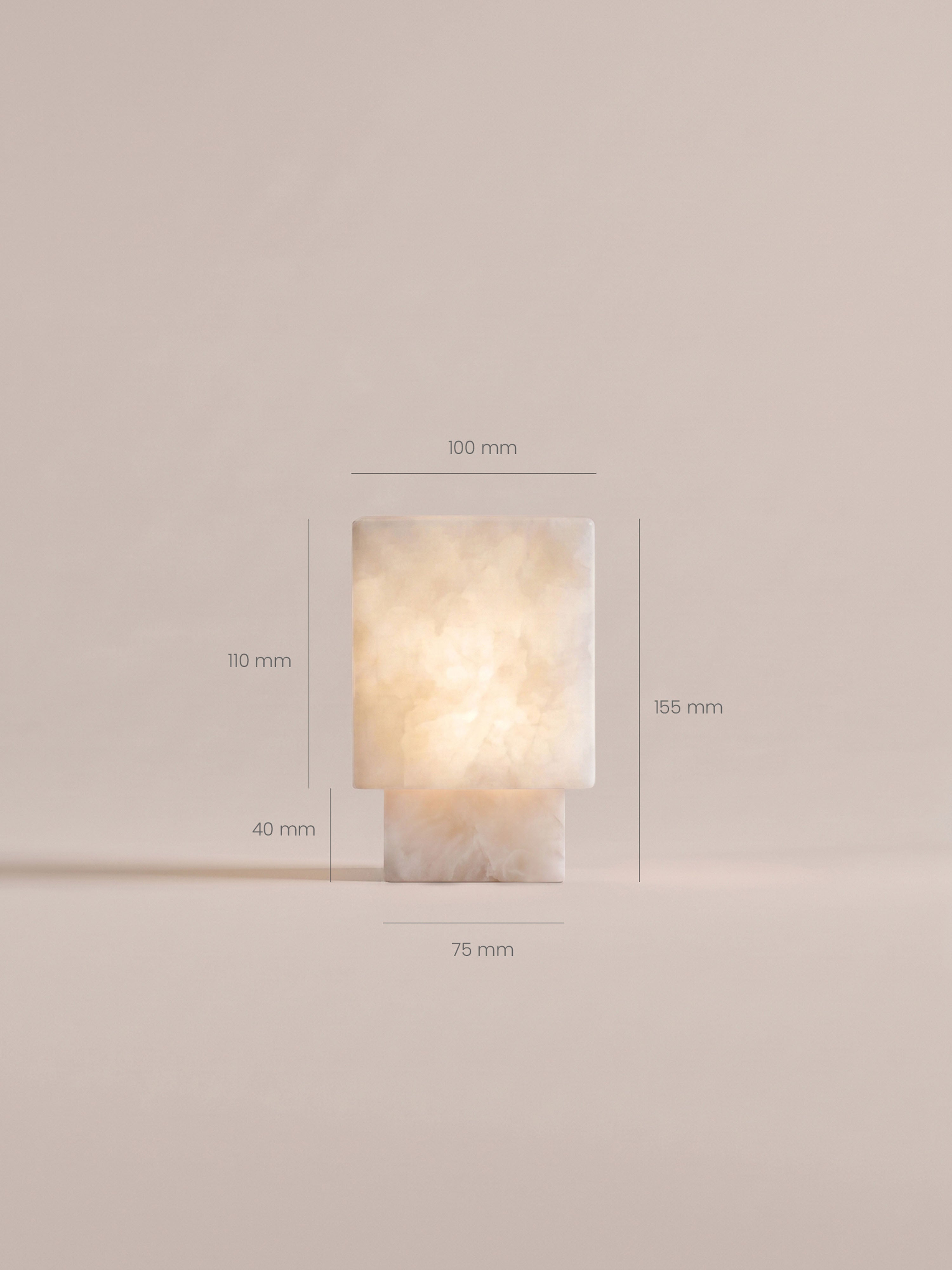 Forma Mini Portable Lamp | Alabaster