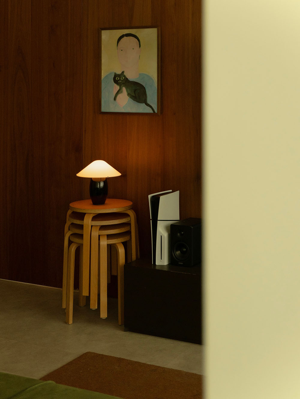 Maríel Portable Lamp | Black Ceramic