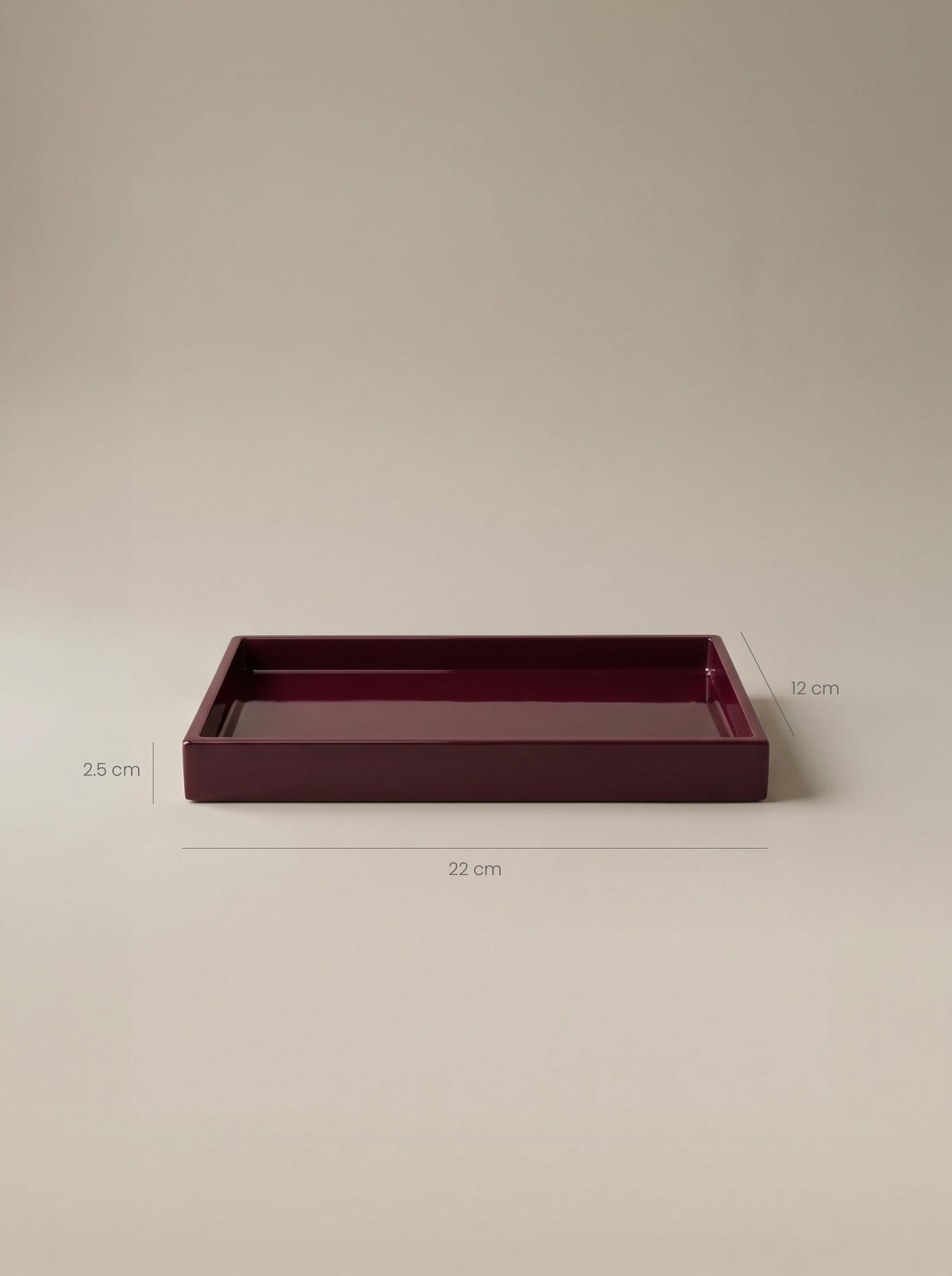 Elva Tray | Burgundy Wood