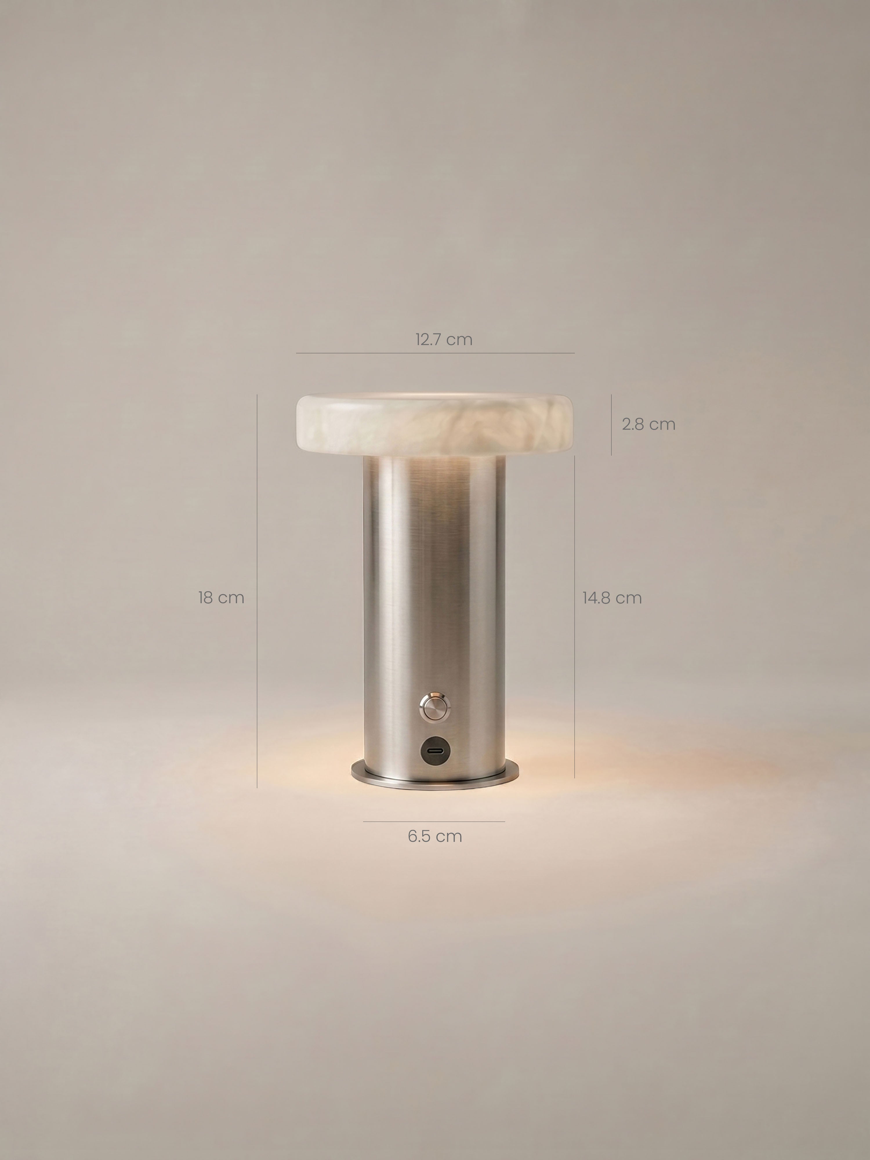 Orel Portable Lamp | Stainless Steel