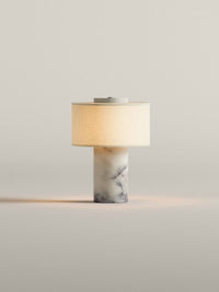 (Sample Sale) Auríe Portable Lamp | Calacatta Viola Marble & Linen