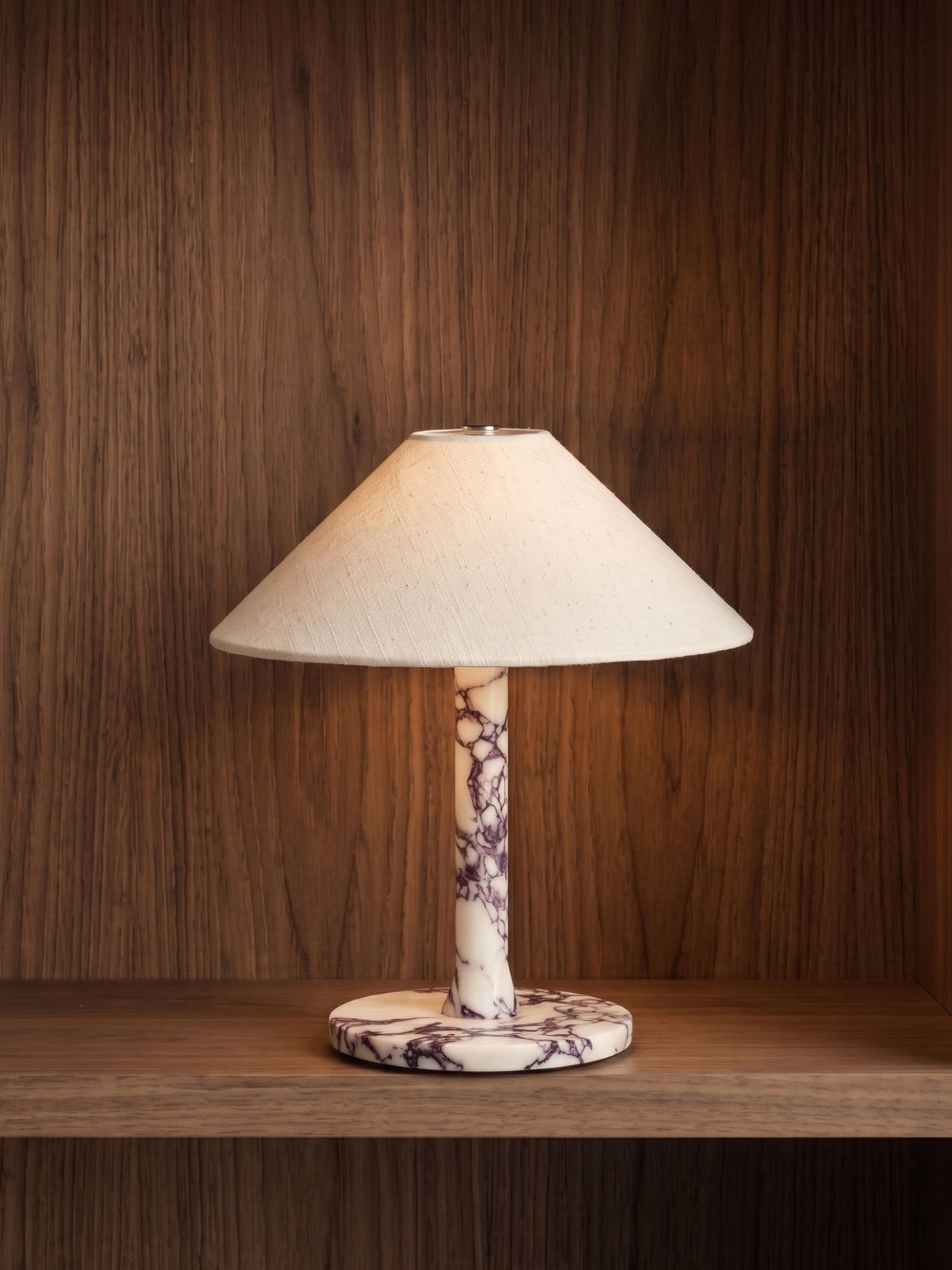 Rossa Tragbare Lampe | Calacatta Viola & Leinen