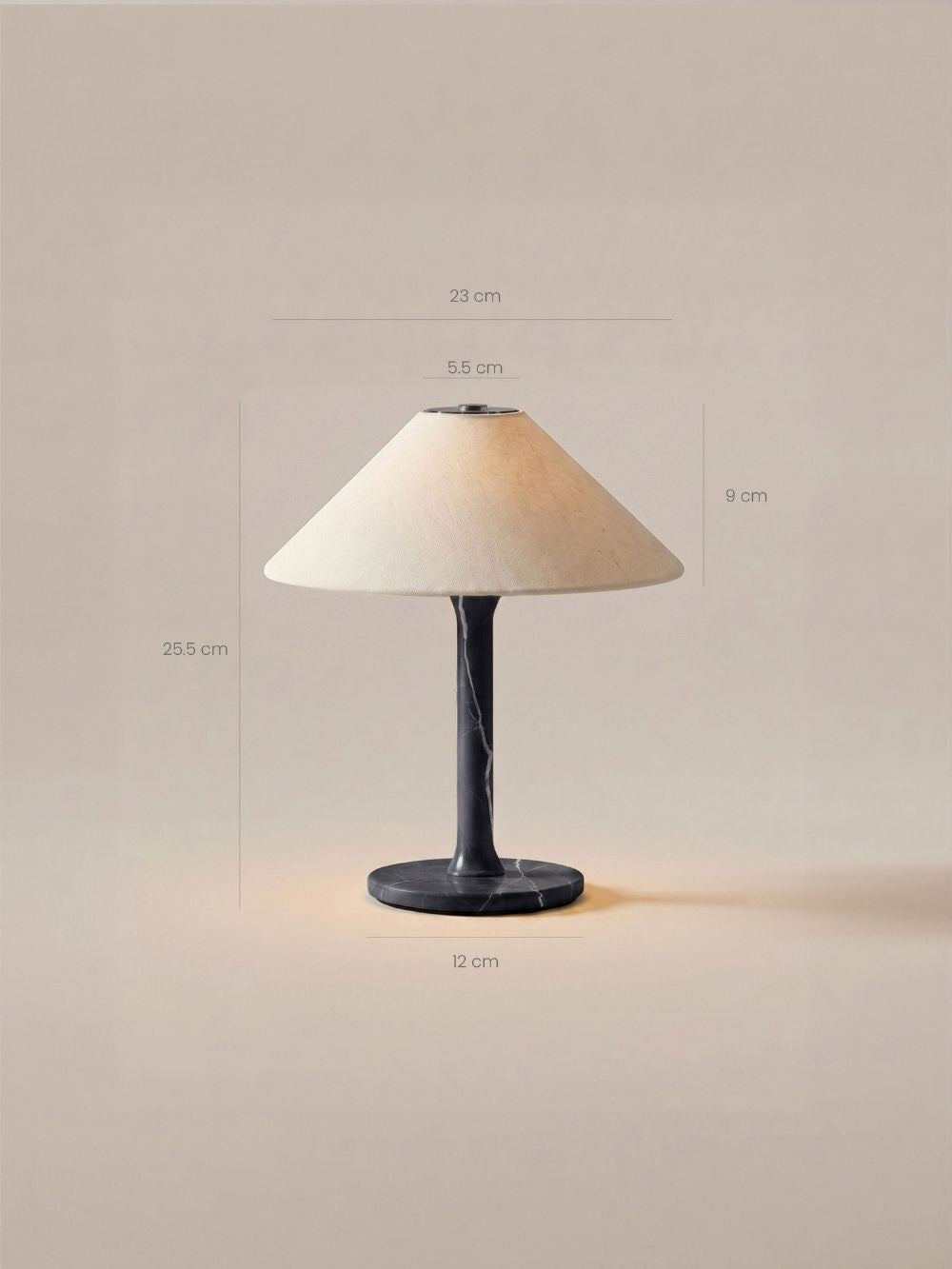 Das Original – Rossa Tragbare Lampe | Calacatta Viola & Leinen