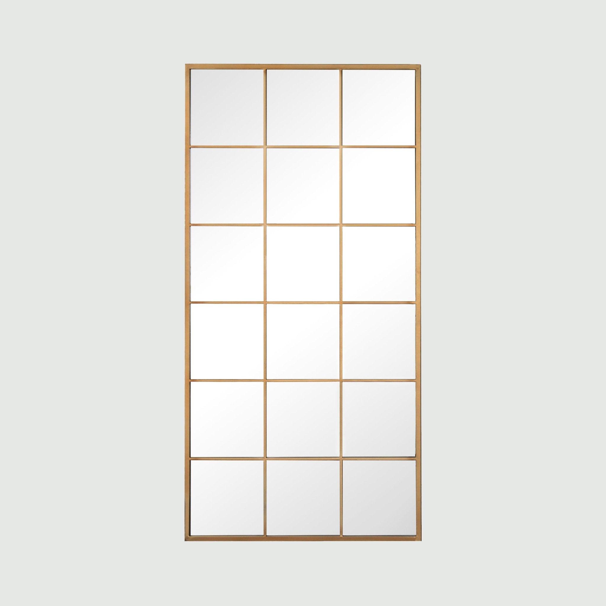 Grid Mirror No. 1 Gold | 220 × 110 cm - Blossholm