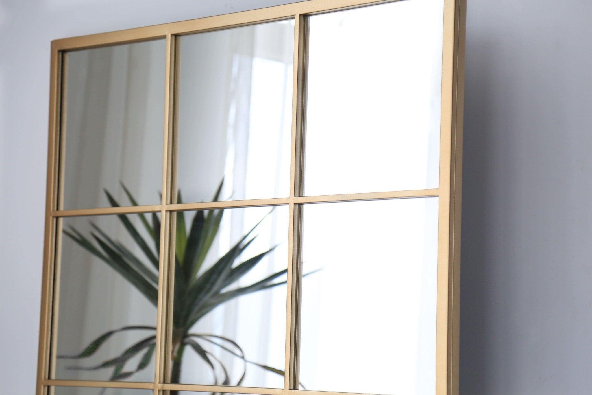 Grid Mirror No. 1 Gold | 220 × 110 cm - Blossholm
