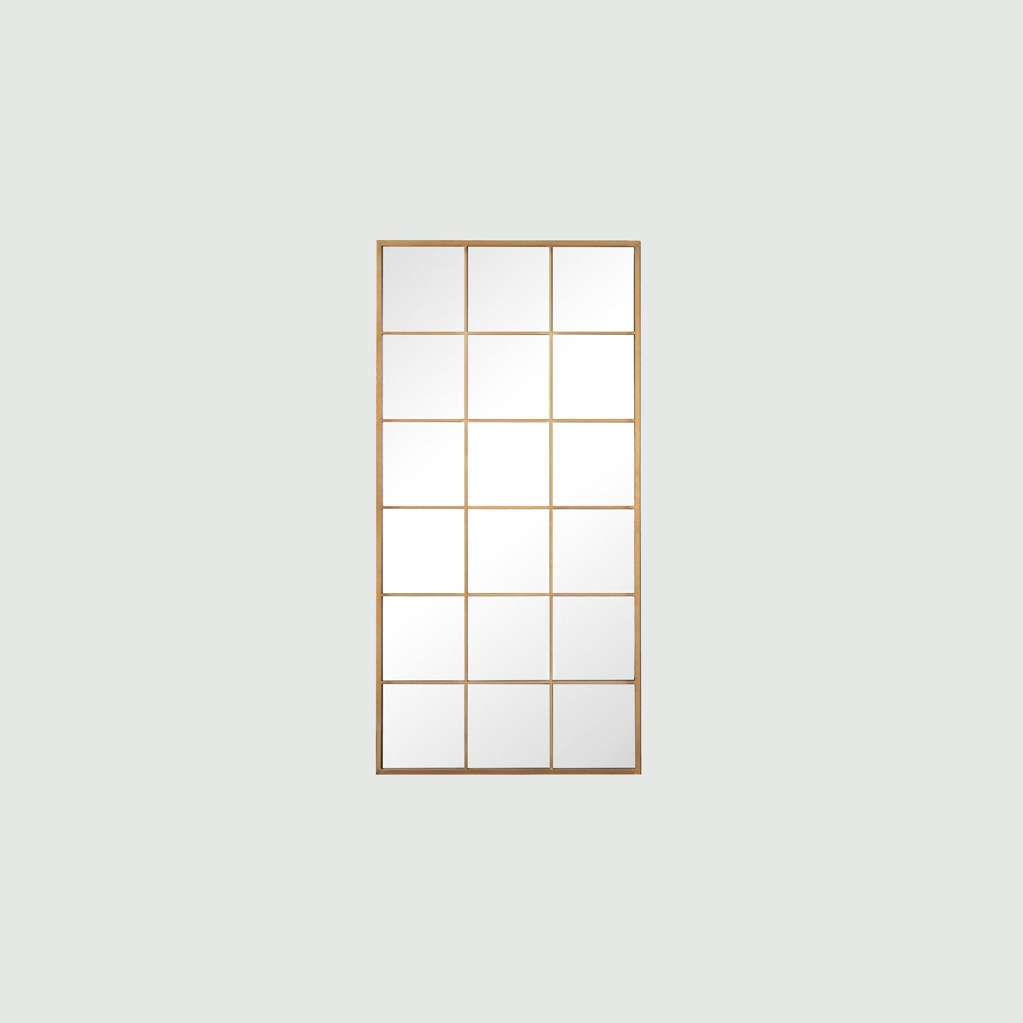 Grid Mirror No. 3 Gold | 180 × 90 cm - Blossholm